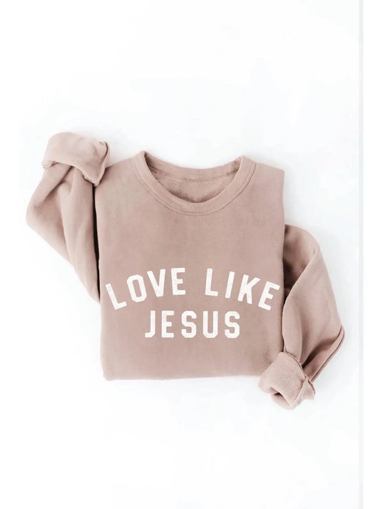 Love Like Jesus Crew Neck Fleece Sweatshirt