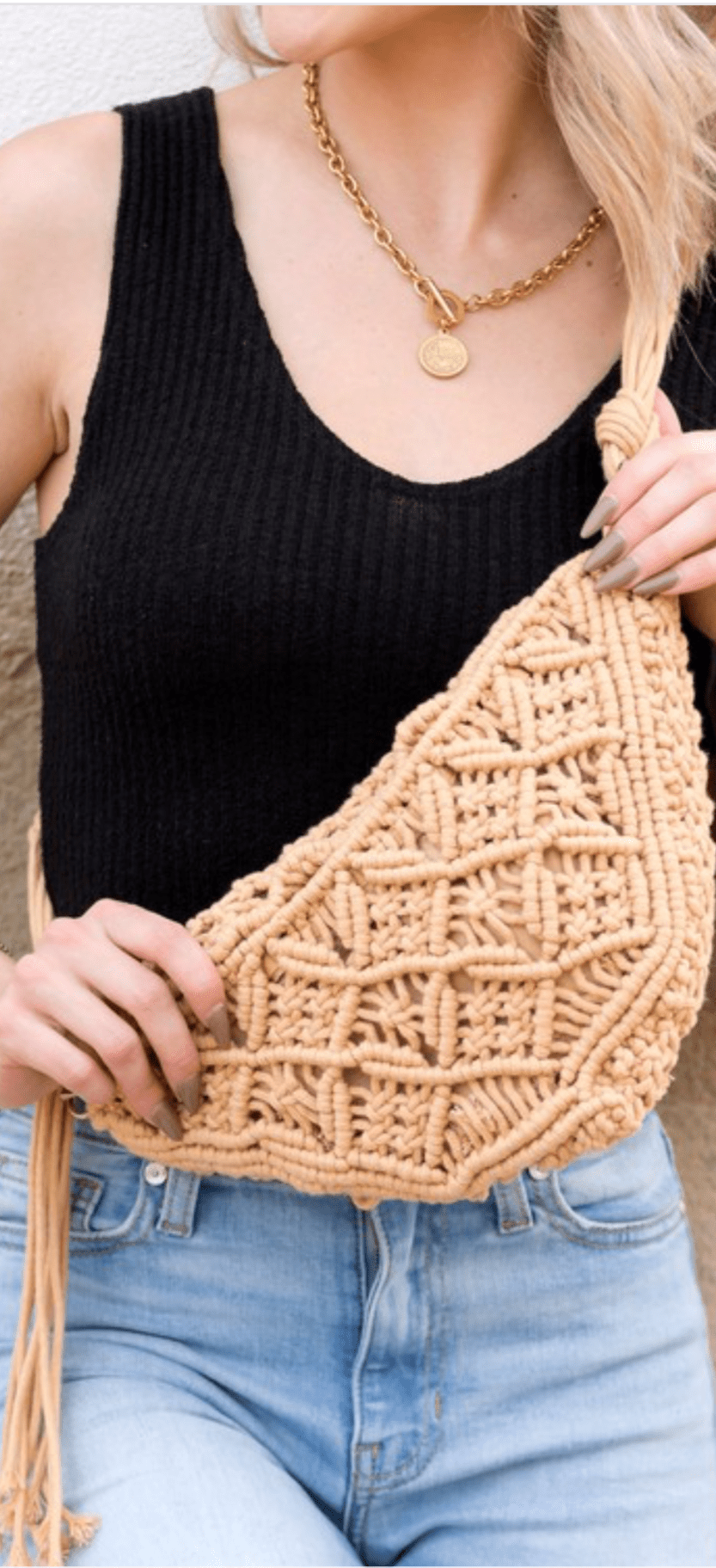 Scarlet 31 Accessories Macrame Cross Body Bag Macrame Cross Body Bag