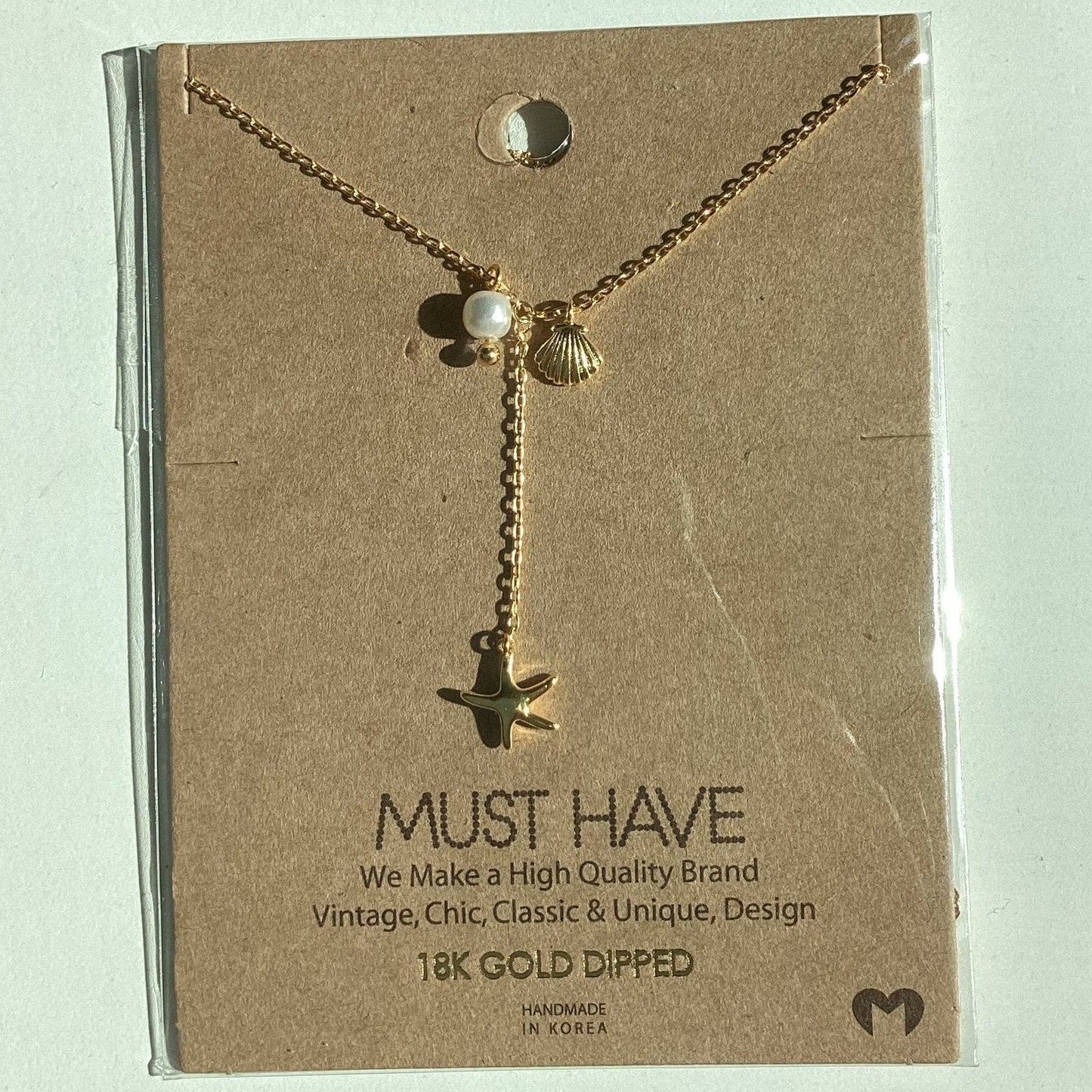 Scarlet 31 Accessories Seashell Starfish Lariat Necklace