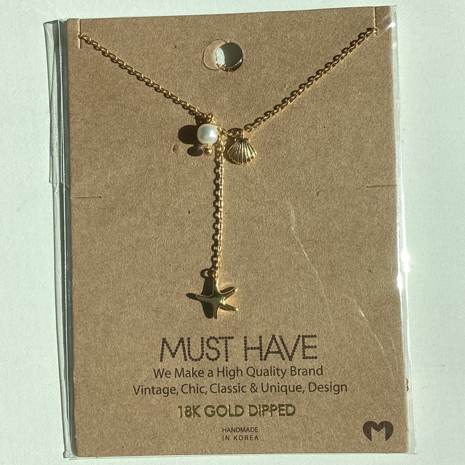 Scarlet 31 Accessories Seashell Starfish Lariat Necklace