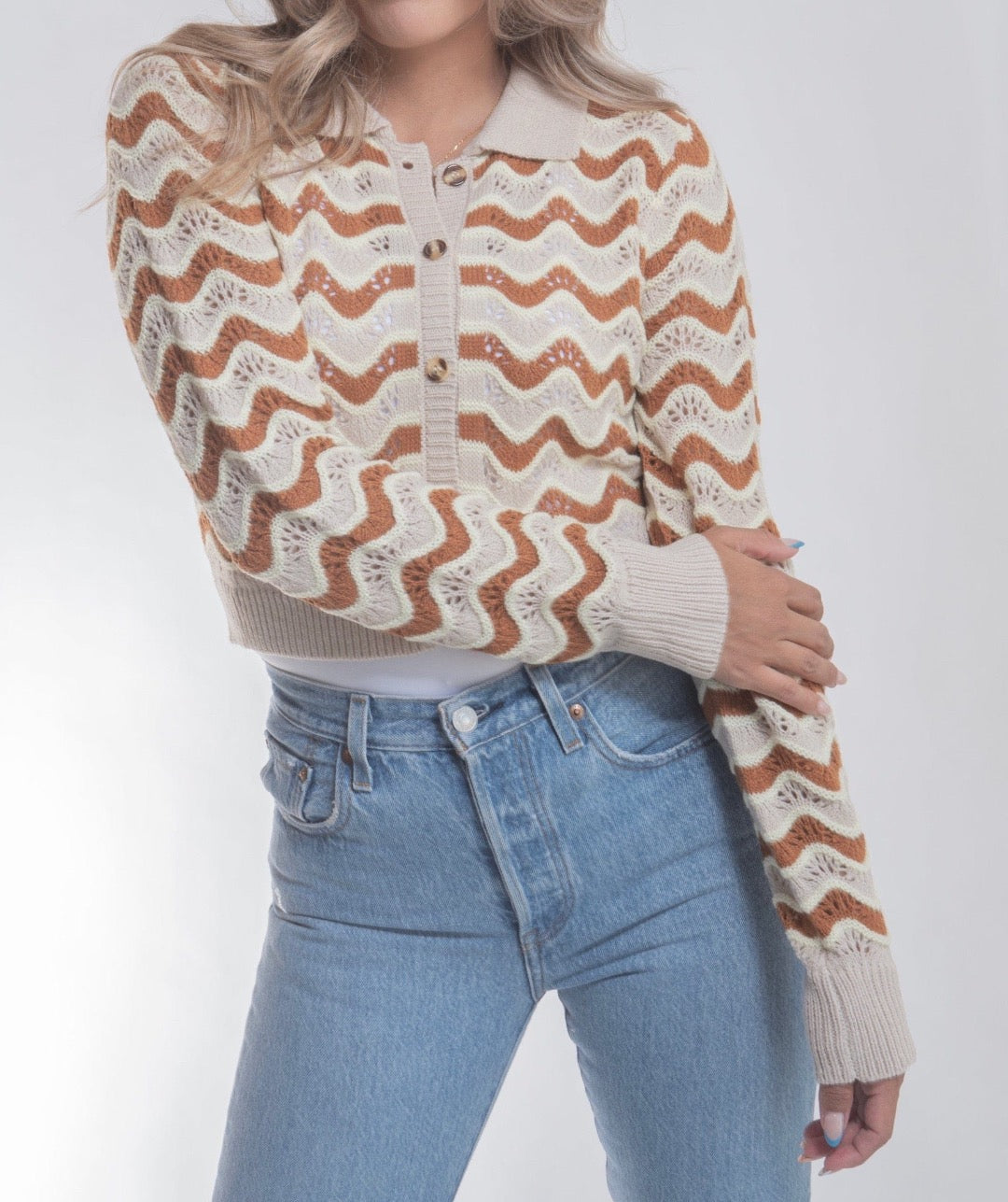 Scarlet 31 OUTERWEAR Shore Bird Striped Knit Cardigain