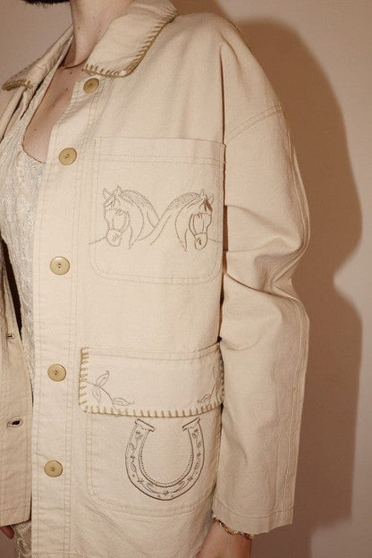 Scarlet 31 OUTERWEAR COWGIRL TWILL JACKET COWGIRL TWILL JACKET