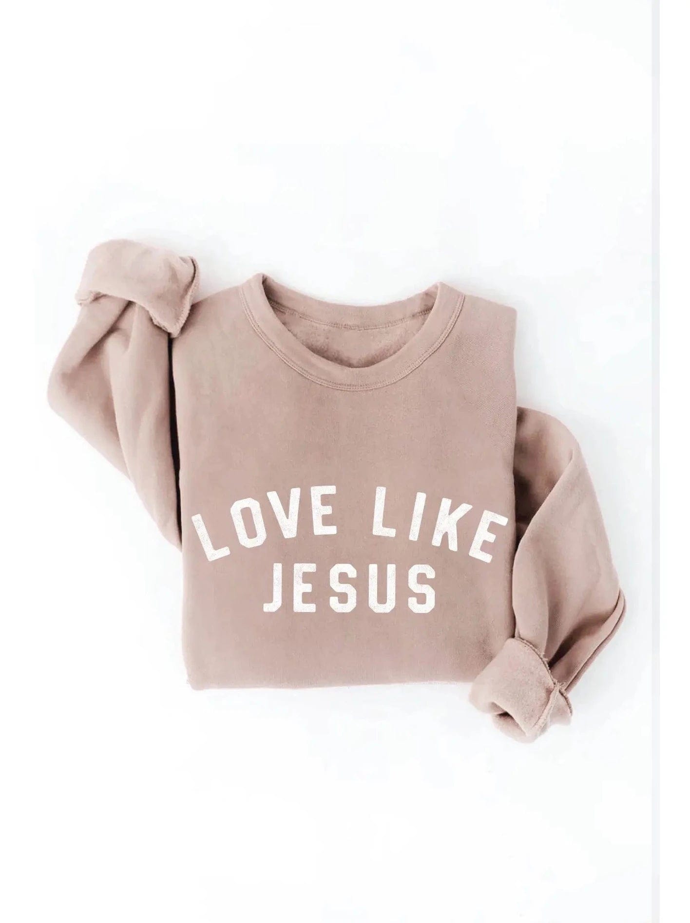 Scarlet 31 TOP Love Like Jesus Crew Neck Fleece Sweatshirt